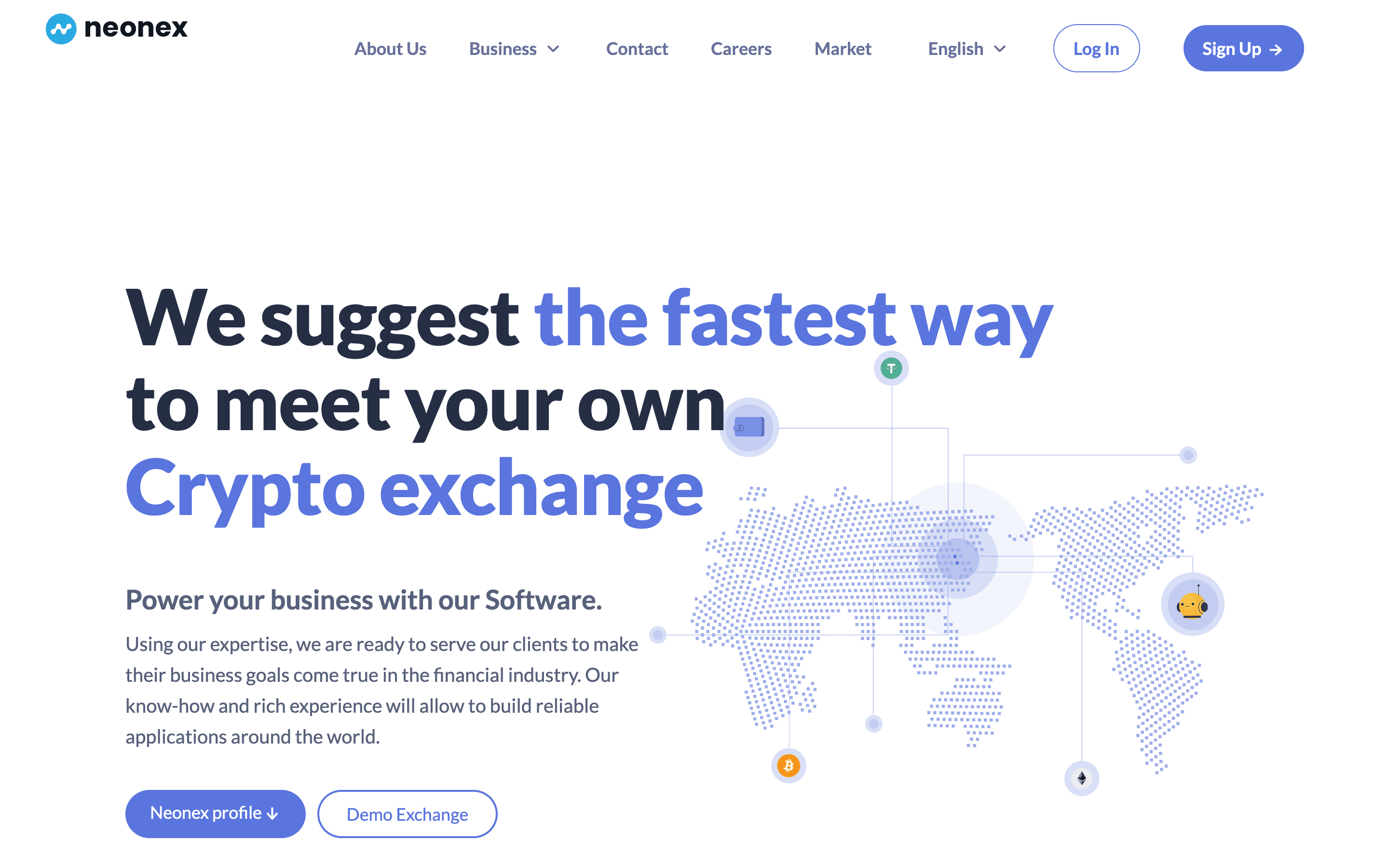 Neonex homepage